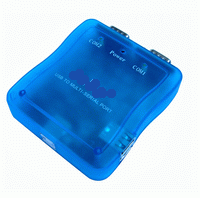 USB到2个RS232串口的扩展转换器，为RS232串口设备联结USB主机提供经济解决方案。使得串口设备具有即插即用、热插拔等功能，满足笔记本连接工控机等串口设备，串口传输速率可达230K.2202同时提供两个USB1.1接口，在RS232设备工作的同时，2202也是一个两口的USB HUB. 　　 