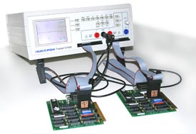 信号图像和功能菜单显示在彩色LCD显示器上· 使用Huntron特有的Tracker Signature Analysis技术· Huntron SigAssist™也可在显示器上显示· 通过用每个频道扫描对比40个引脚扫描和对比来提高检修速度· 适用于桌面或现场检修
