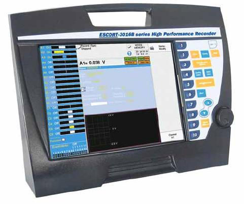 6到36通道,通用输入、多路输入可选,DC电压，TRMS AC+DC，频率，热电偶，PT100,16逻辑通道,16位分辨率,彩色液晶TFT屏幕(12