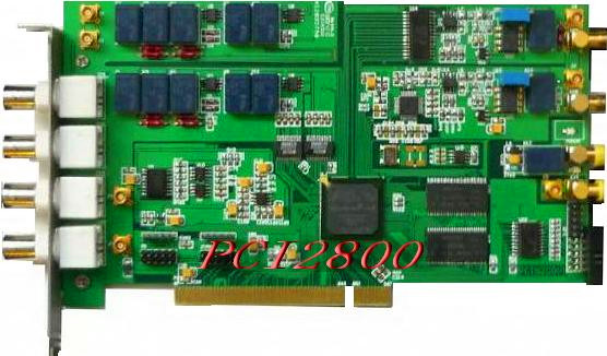 PCI 2通道50MHz数字示波器+100K形发生器+频率计,中文软件，二次开发